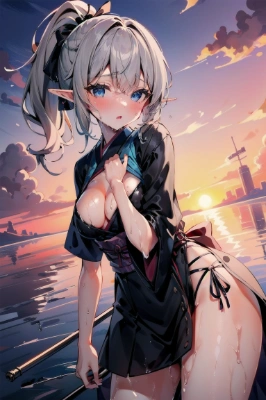 夕焼けエルフ
