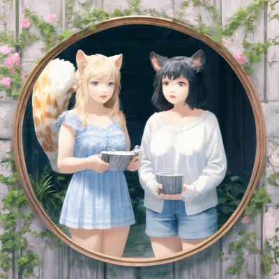 猫耳少女たちの午後茶(生成者談)キャプ自動生成で二人の会話をみられます