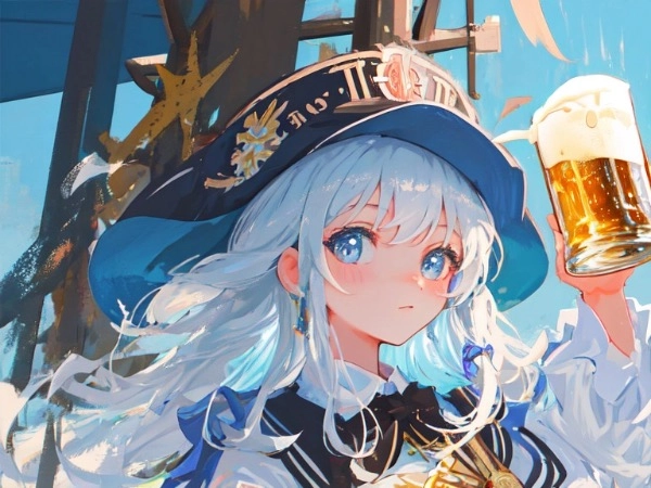 ビールのポスター風