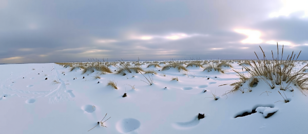 雪原に隠れるウサギを探せ！！