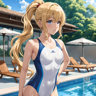 これから泳ぐぞー