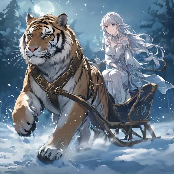 銀髪の姫と虎の月夜の疾走