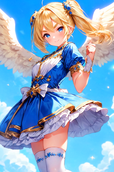 天使な、金髪ツインテール少女＊(2枚)