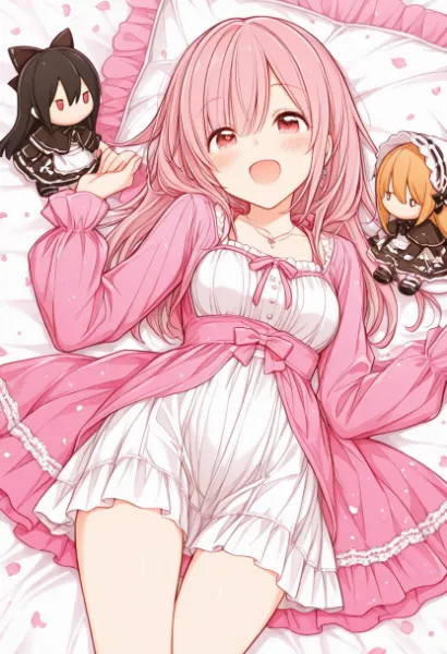 人形たちと過ごす甘い朝のひととき