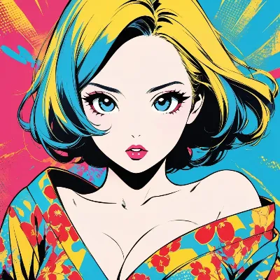 鮮やかな髪の美女