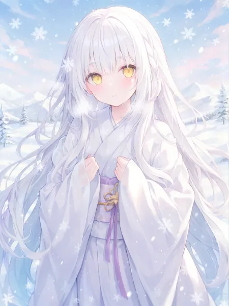 純白の雪女