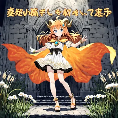 角付き少女の冒険出発