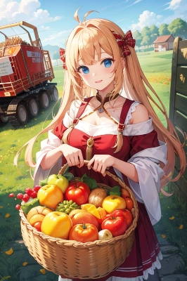 美少女 収穫