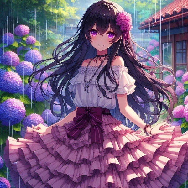 ロングスカートなうちの子と、紫陽花＊その1(25枚)