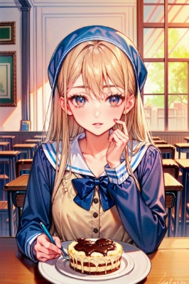 はにかむ少女