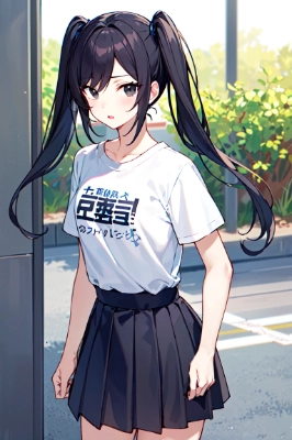 こっちを見てくる少女