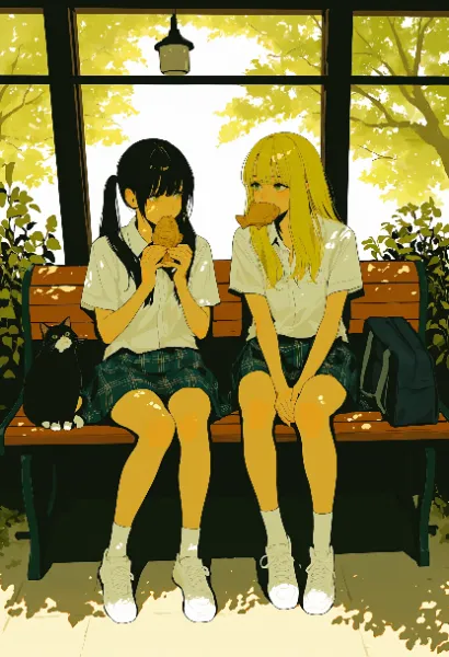 放課後のベンチ