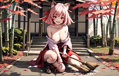 猫娘さんの巫女修行