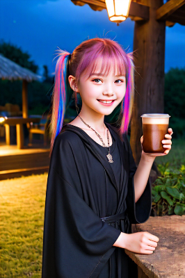 魔法少女Ａコーヒー飲む