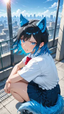 🐺 アニメシチュエーション 〜屋上の一匹狼「……あ"っ？ 何見てんだてめぇ」〜💙
