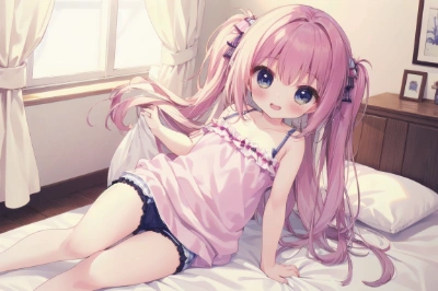 ピンク髪の女の子