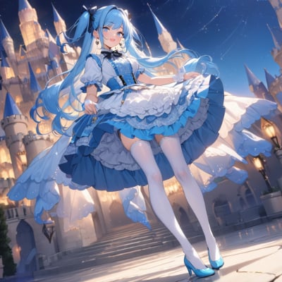 夜のお城