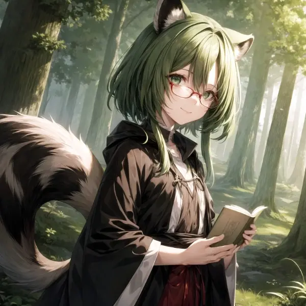 緑のたぬきのお姉さん