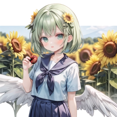 イチゴとひまわり