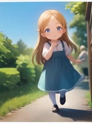 金髪蒼眼少女がトコトコ歩くだけ