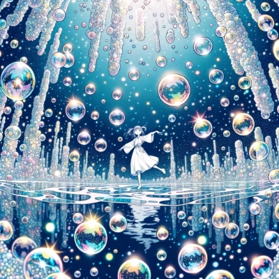 夜空のバブルダンス