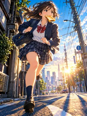 トースト片手に朝を全力疾走