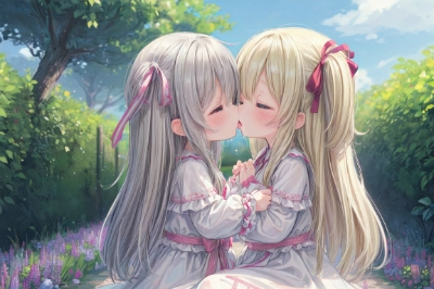 11月17日の百合キスイラスト