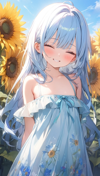 ひまわりの咲く笑顔