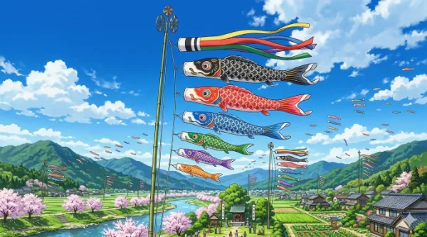 春風に舞う鯉のぼり