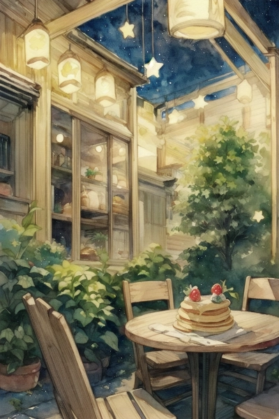 星空カフェのパンケーキ