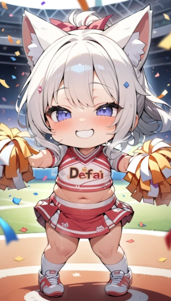 ミニキャラ猫耳チアガール