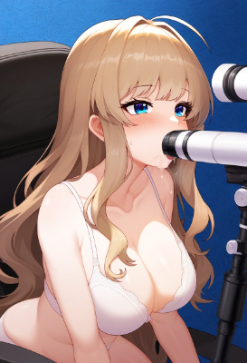 望遠鏡は口に入れるものではありません。
