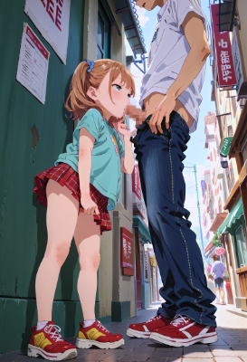 お外でロリフェラ♥