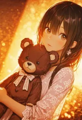 夕陽に包まれたクマの約束