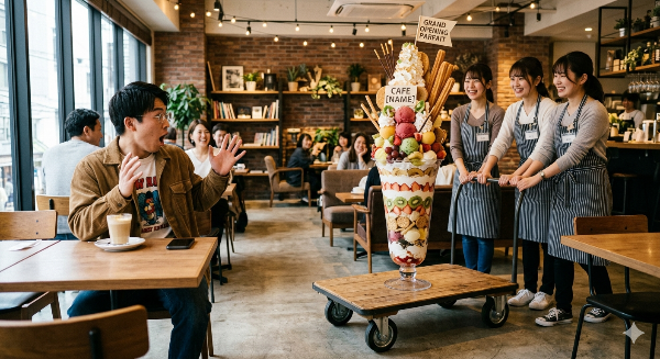 チャレンジパフェどうぞ