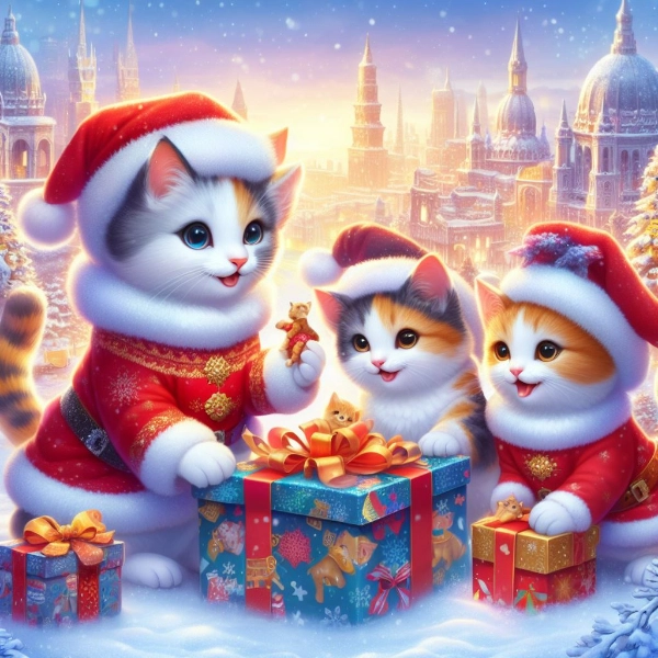 猫様達のクリスマス🎄🎁~(=^･ω･^)ฅﾆｬｯ!