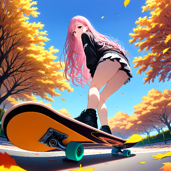 秋風のピンクスケーター