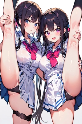 2人でI字バランス