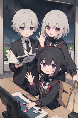 兄妹みんなでカードゲームやってます！