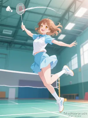 シャトルを追う天使の翼🏸