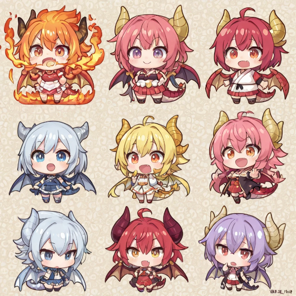 SDちびドラゴン娘大集合