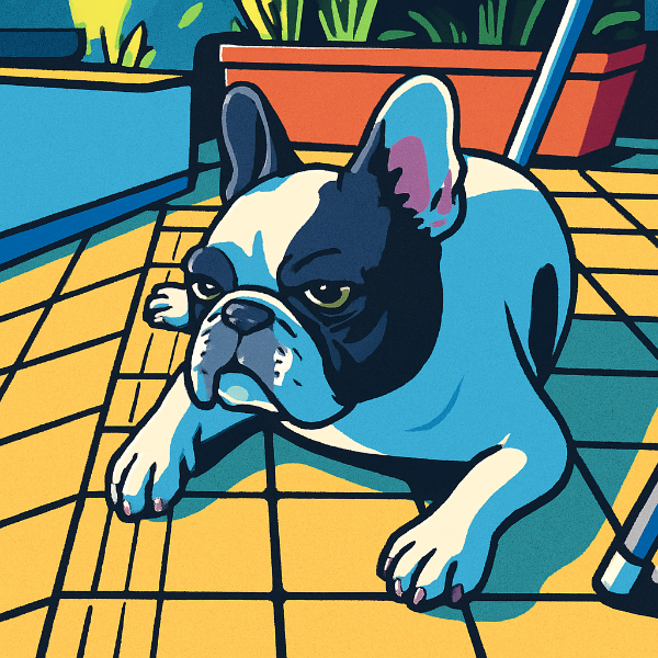Bulldog in Lazy Afternoon