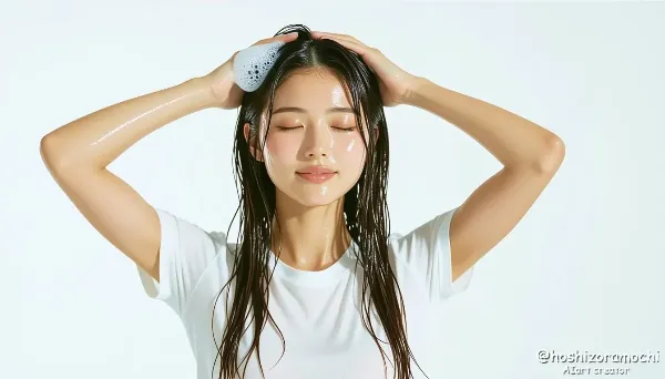 「泡立つシャンプータイム」──シャンプーで頭を洗う / "Foaming shampoo time" - Wash your hair with shampoo