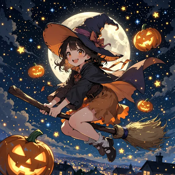 月夜のハロウィン魔法少女の冒険