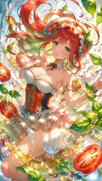 カプレーゼサラダ(擬人化)