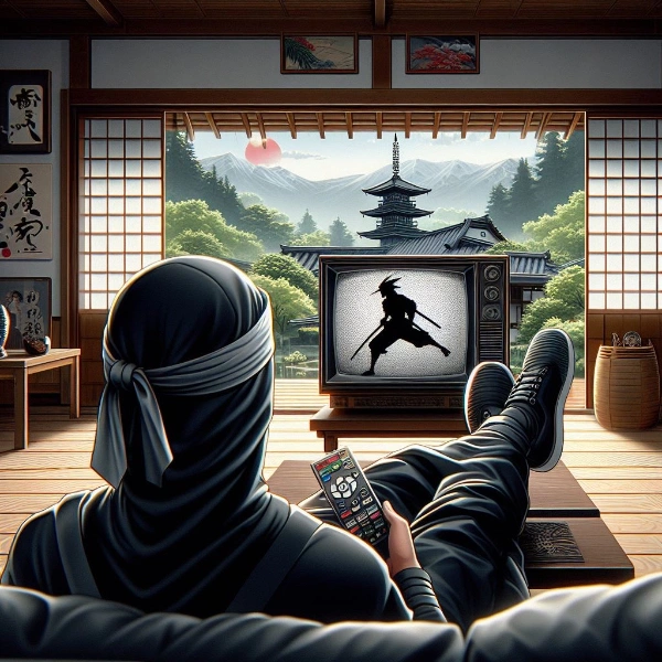 潜入先で寛ぐ忍者