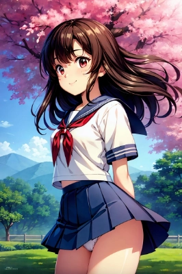制服美女のパンチラ