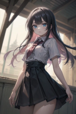 魔法学校の黒髪少女