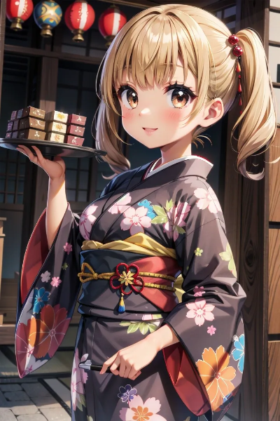 きものな小麦ちゃん。