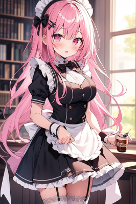 メイド服にYシャツを組み合わせてみました